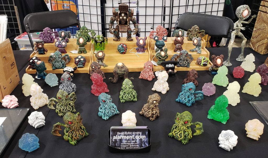 New Mexico Comic Expo 2019 alarment booth cthulhu